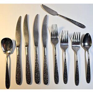 National Narcissus Mixed Lot of 10 Flatware Replacements Stainless Floral Korea